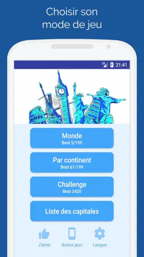 Capitales des pays: Quiz monde screenshot