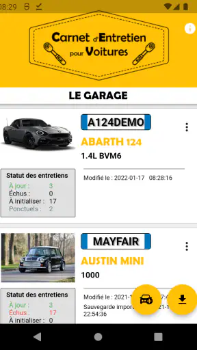 Carnet Entretien pour Voitures screenshot