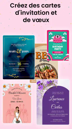 Carte d Invitation Mariage screenshot