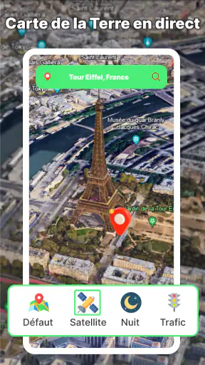 Carte de la Terre satellite screenshot