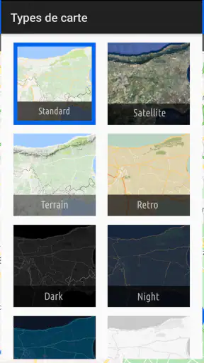 Carte des coordonnées GPS screenshot
