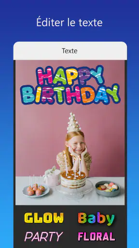 Carte d'invitation avec photo screenshot