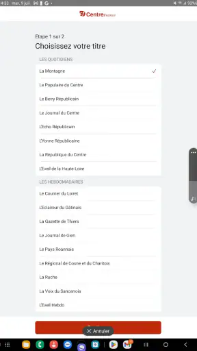 Centre France Le Journal screenshot