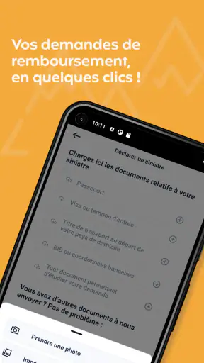 Chapka, assurance voyage screenshot