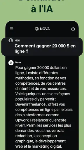 Chatbot IA français - Nova screenshot