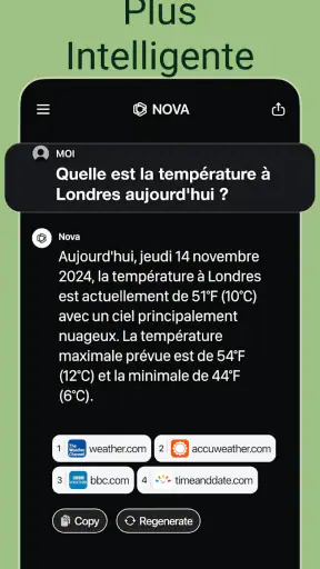 Chatbot IA français - Nova screenshot