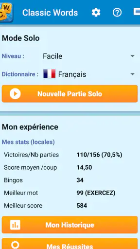 Classic Words en français screenshot
