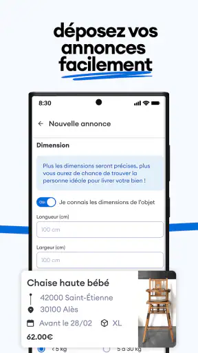 Cocolis, covoiturage de colis screenshot
