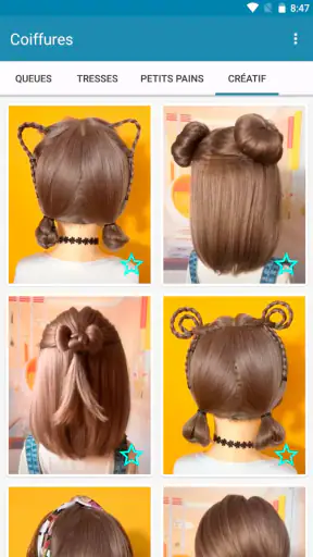 Coiffures pour cheveux courts screenshot