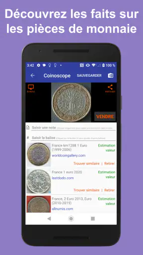 Coinoscope Identifier la pièce screenshot