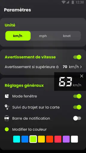 Compteur de Vitesse GPS - km/h screenshot