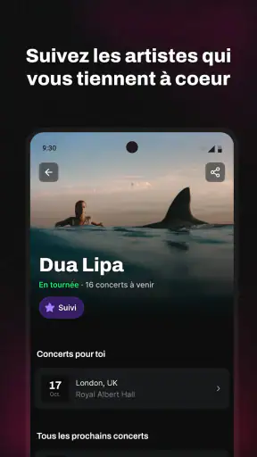 Concerts Songkick screenshot