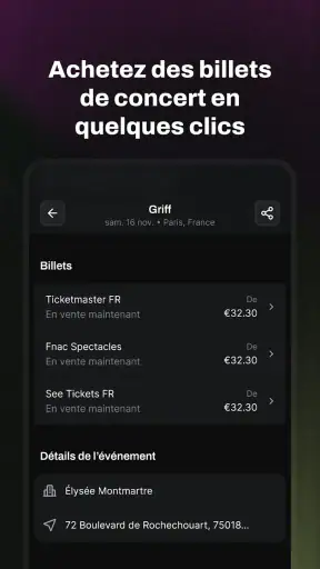 Concerts Songkick screenshot
