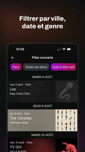 Concerts Songkick screenshot