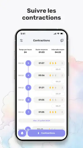 Contractions de grossesse screenshot