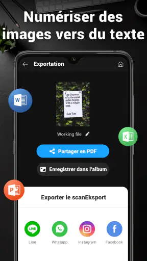 Conversion d'image en texte screenshot