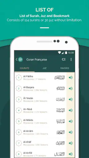 Coran Français screenshot