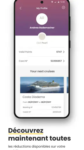 Costa Croisières screenshot