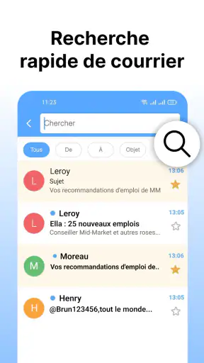 Courrier, Tous les e-mails screenshot