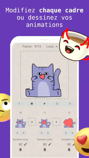 Créer des stickers animés, FSM screenshot