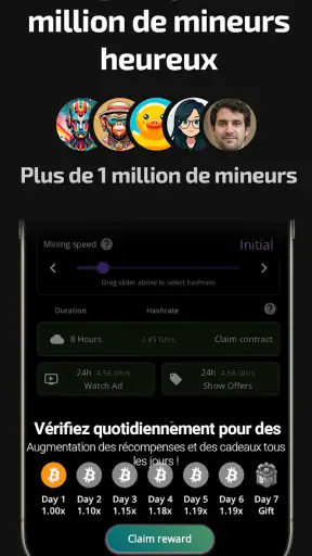 Crypto Cloud: Minage Bitcoin screenshot