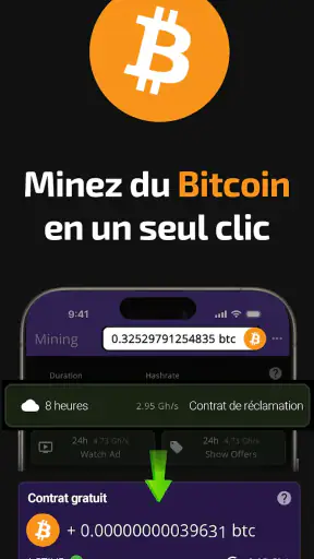 Crypto Cloud: Minage Bitcoin screenshot