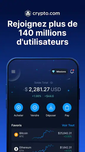 Crypto.com - Achat de BTC, CRO screenshot
