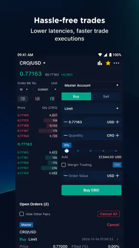 Crypto.com Advanced Trading screenshot