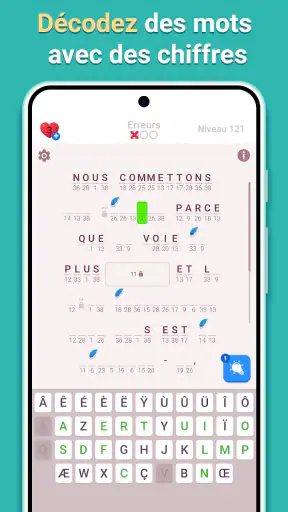 Cryptogram: Mots Croisés Logic screenshot