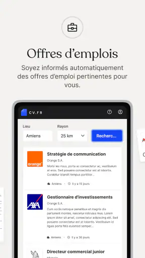 CV.fr : CV designer en ligne screenshot
