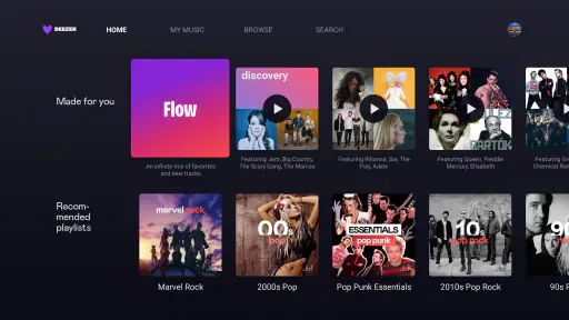 Deezer pour Android TV screenshot