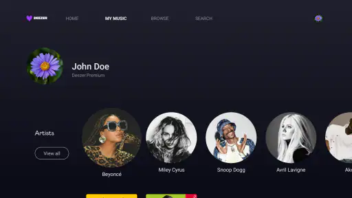 Deezer pour Android TV screenshot