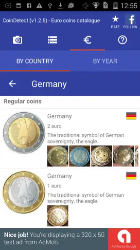 Détecteur de pièces en euros screenshot