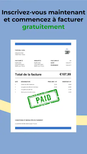 Devis-Facture: Créer devis PDF screenshot