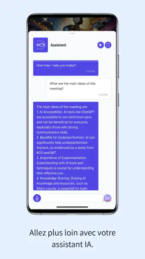 Dicte: Assistant IA réunions screenshot