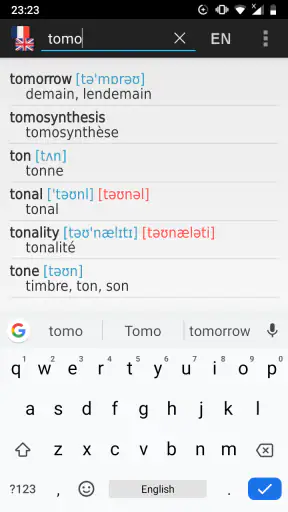 Dictionnaire Anglais-Français  screenshot