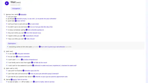 Dictionnaire Anglais-Français  screenshot
