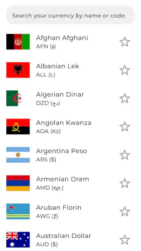 DollarWise Currency Converter screenshot