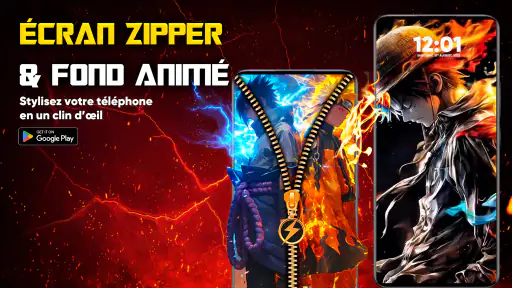 Écran Zipper & Fonds screenshot