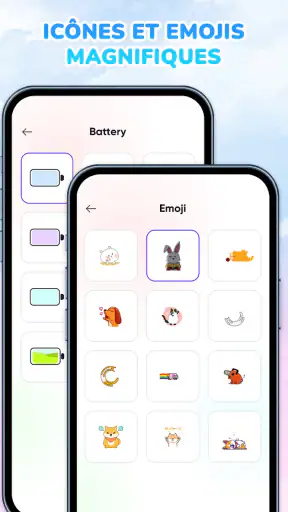 Emoji Batterie – Barre d’état screenshot