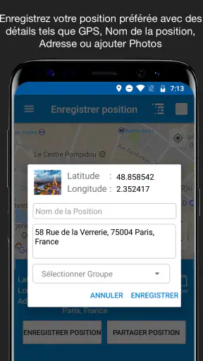 Enregistrer Position GPS screenshot
