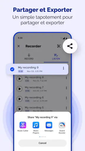 Enregistreur vocal - Notes screenshot