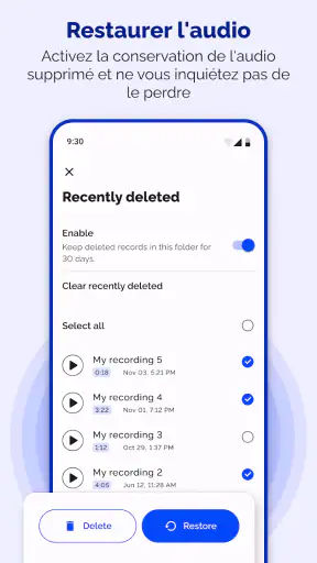 Enregistreur vocal - Notes screenshot
