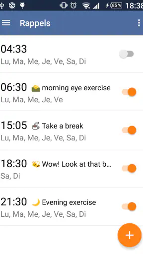 Exercice des yeux screenshot