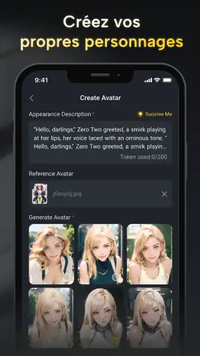 Fantasia:Chat de personnage IA screenshot