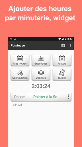 Feuille temps - Heures travail screenshot