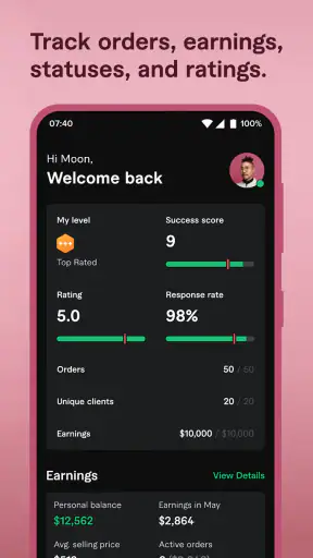 Fiverr - Services freelance screenshot