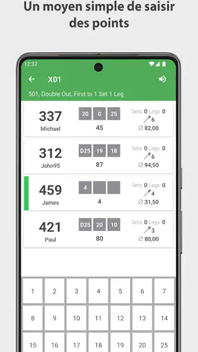Fléchettes Compteur de Scores screenshot