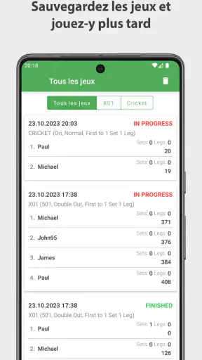 Fléchettes Compteur de Scores screenshot