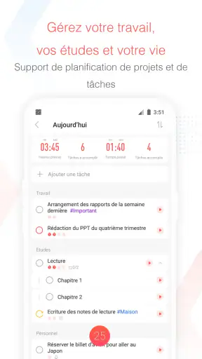 Focus To-Do: Pomodoro & Tâches screenshot